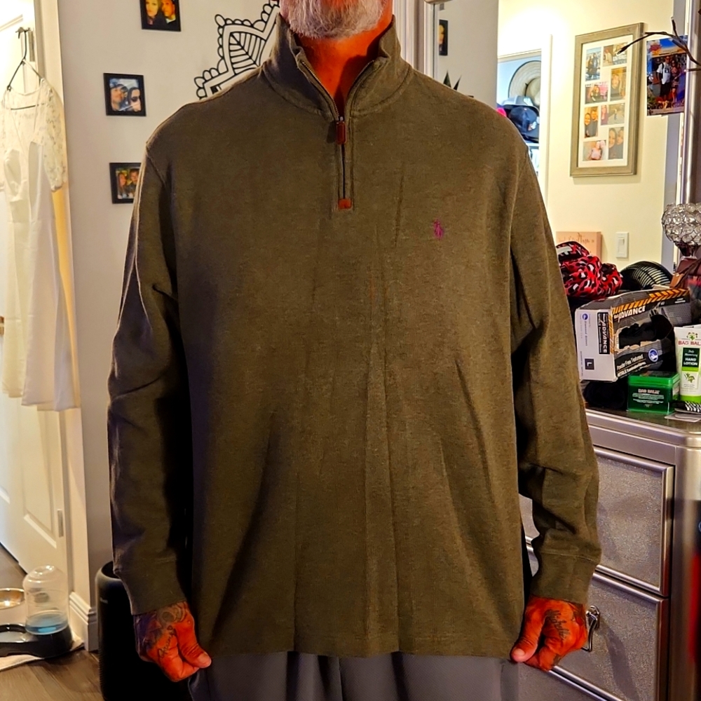 Long Sleeve Men's Polo sweater